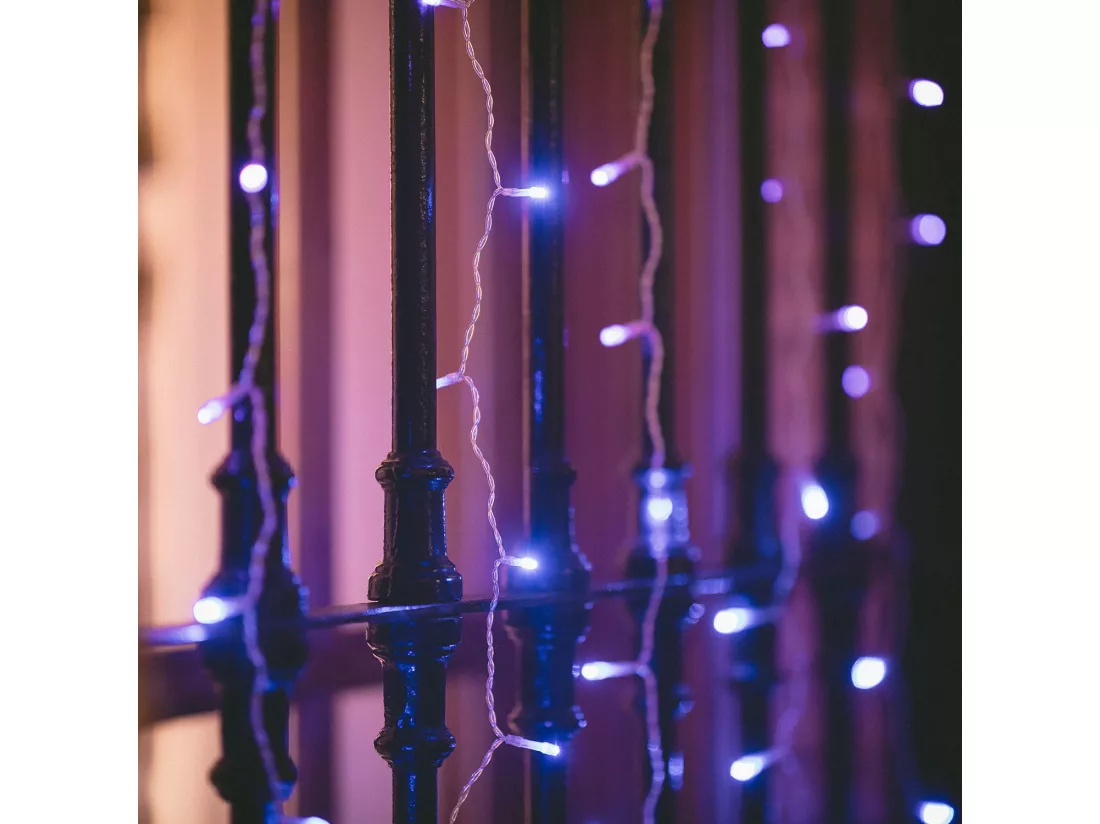 Rideau de Guirlande LED Extérieur avec Piles 1m Centauro Multicolor