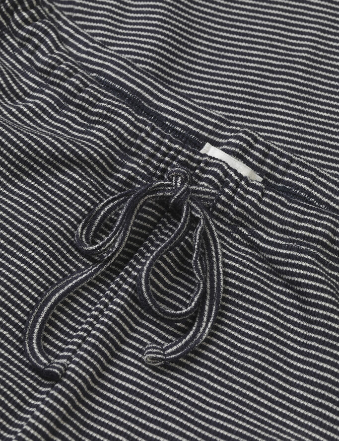 Mads Nørgaard - Copenhagen 2x2 Cotton Stripe Verona Pants Blå og hvid striber