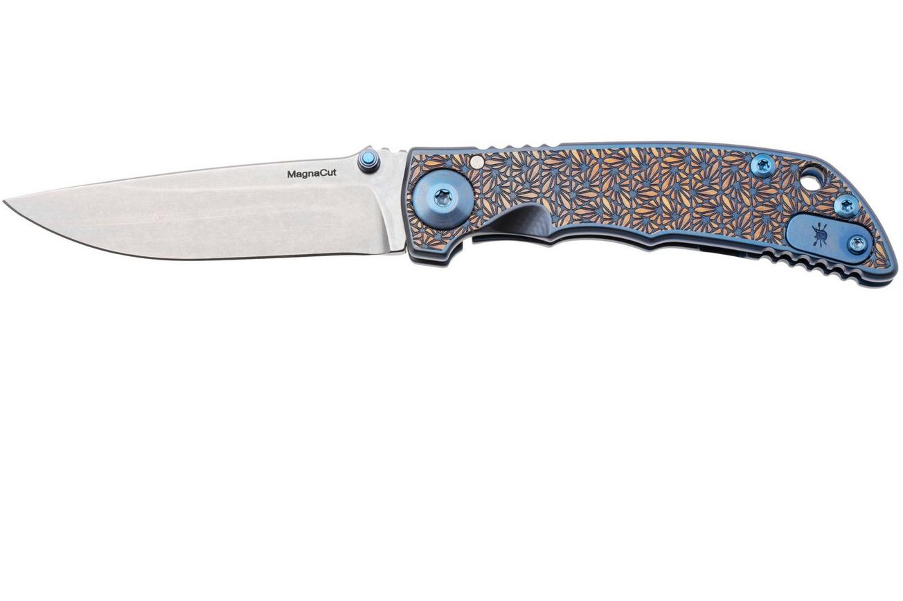 Spartan Harsey Folder 3.25 SF10SW-RG, Stonewashed CPM MagnaCut, Regal Blue/Gold Titanium zakmes