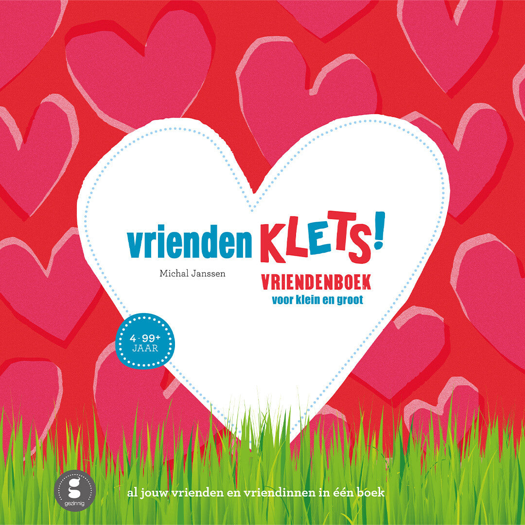 Gezinnig vriendenboek vriendenklets - rood