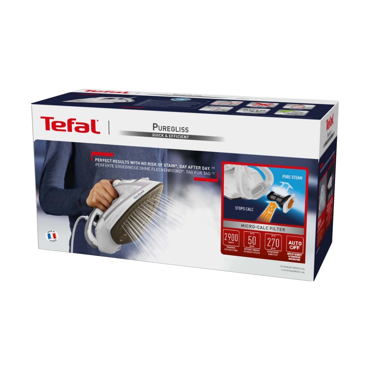 Tefal Puregliss strykejern FV8043E0 (sølv/hvit)