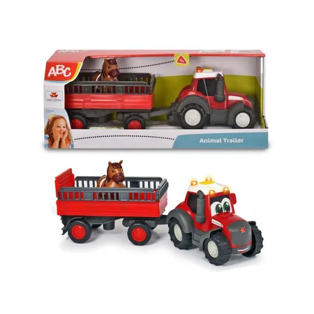 Dickie Toys ABC Massey Ferguson Animal Trailer