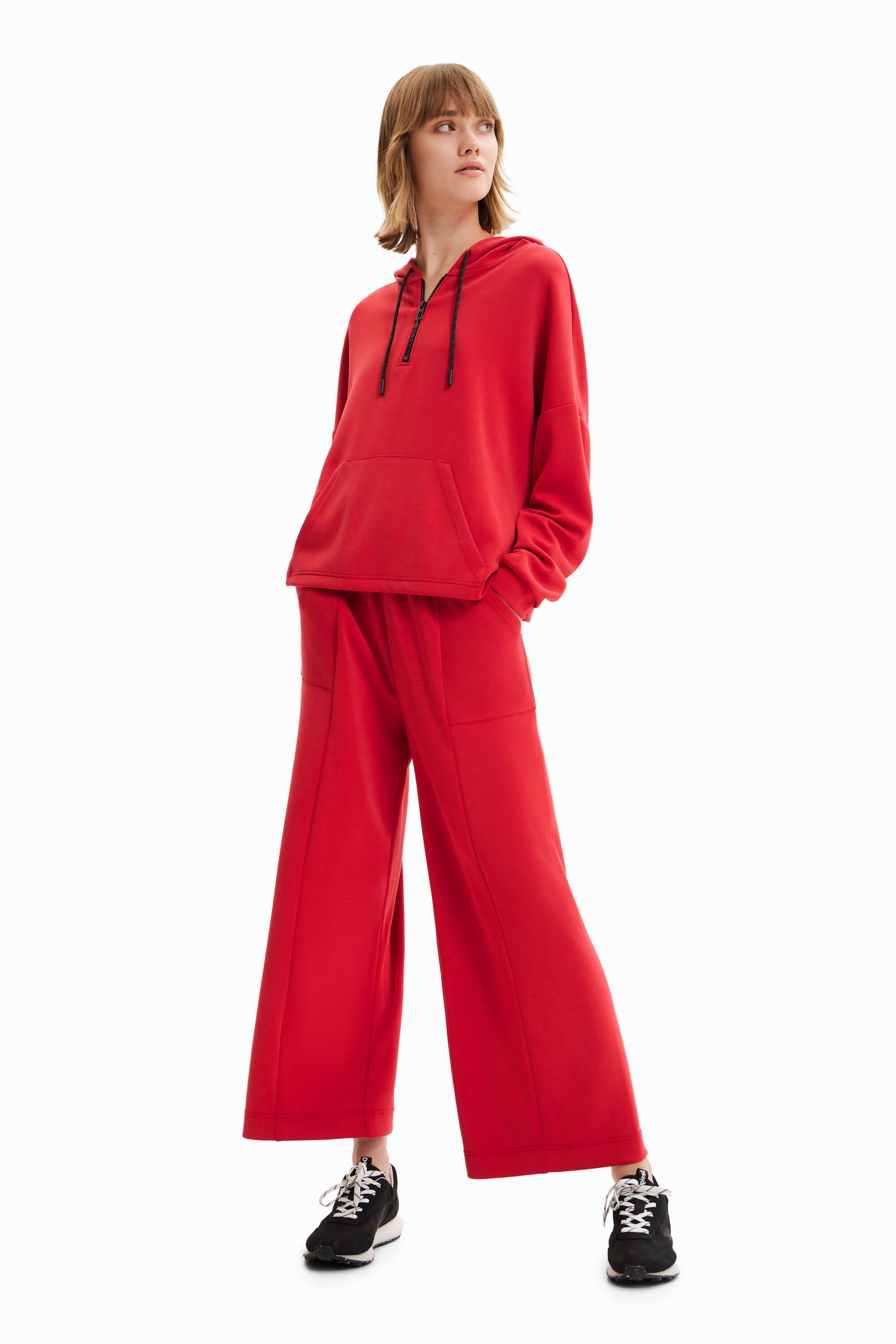 Pantalon wide leg doux