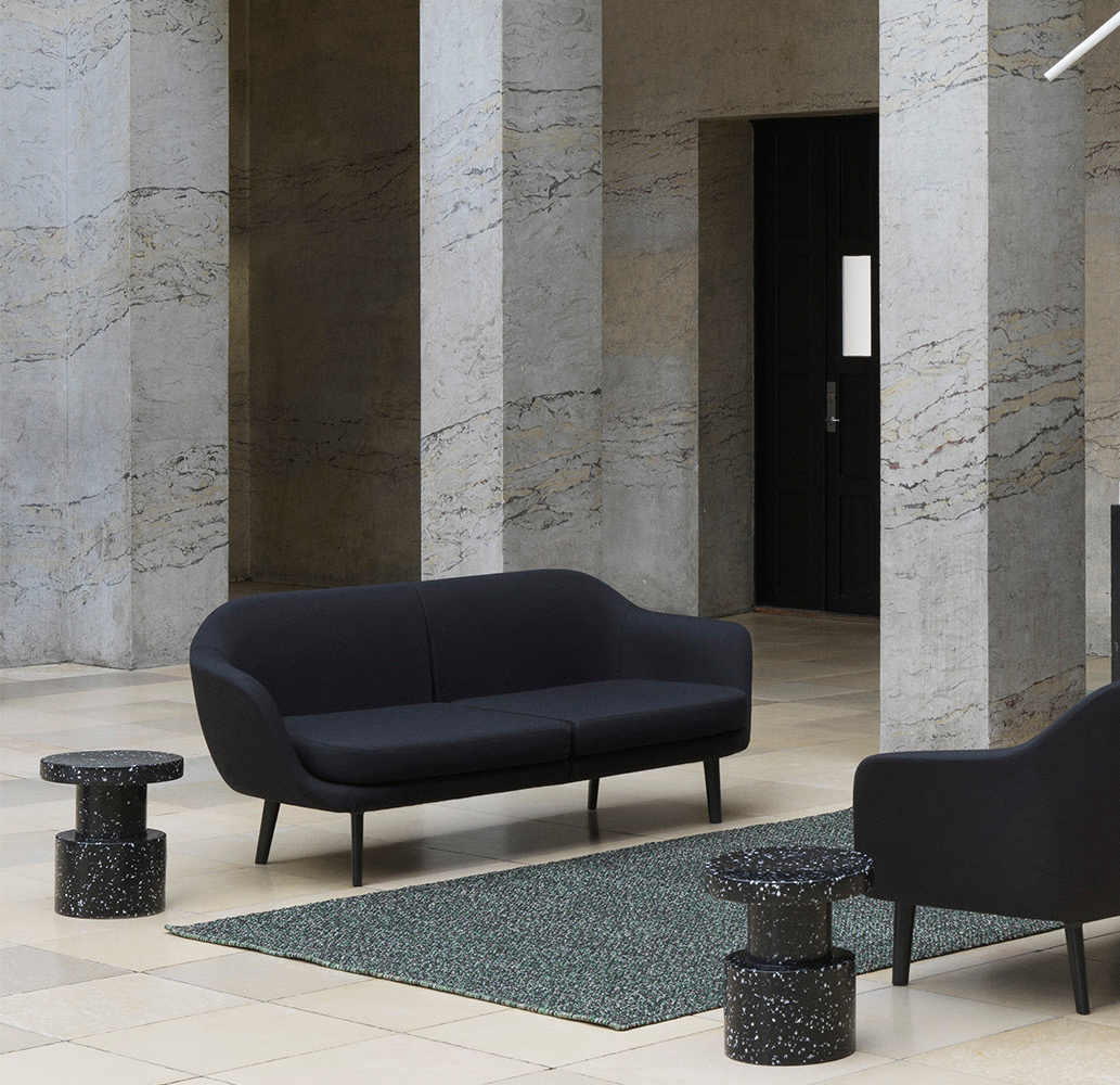 Normann Copenhagen  Bit skammel - sort/hvid