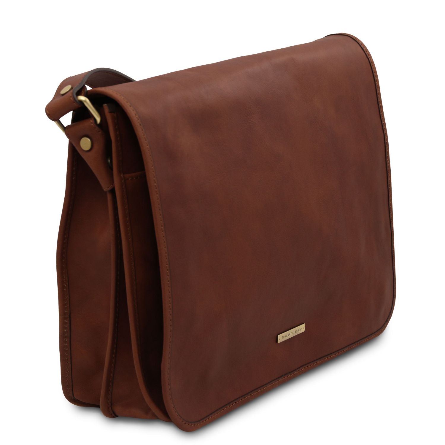 TL142430 – TL Schoudertas – Two compartments leren Schoudertas – Groot size