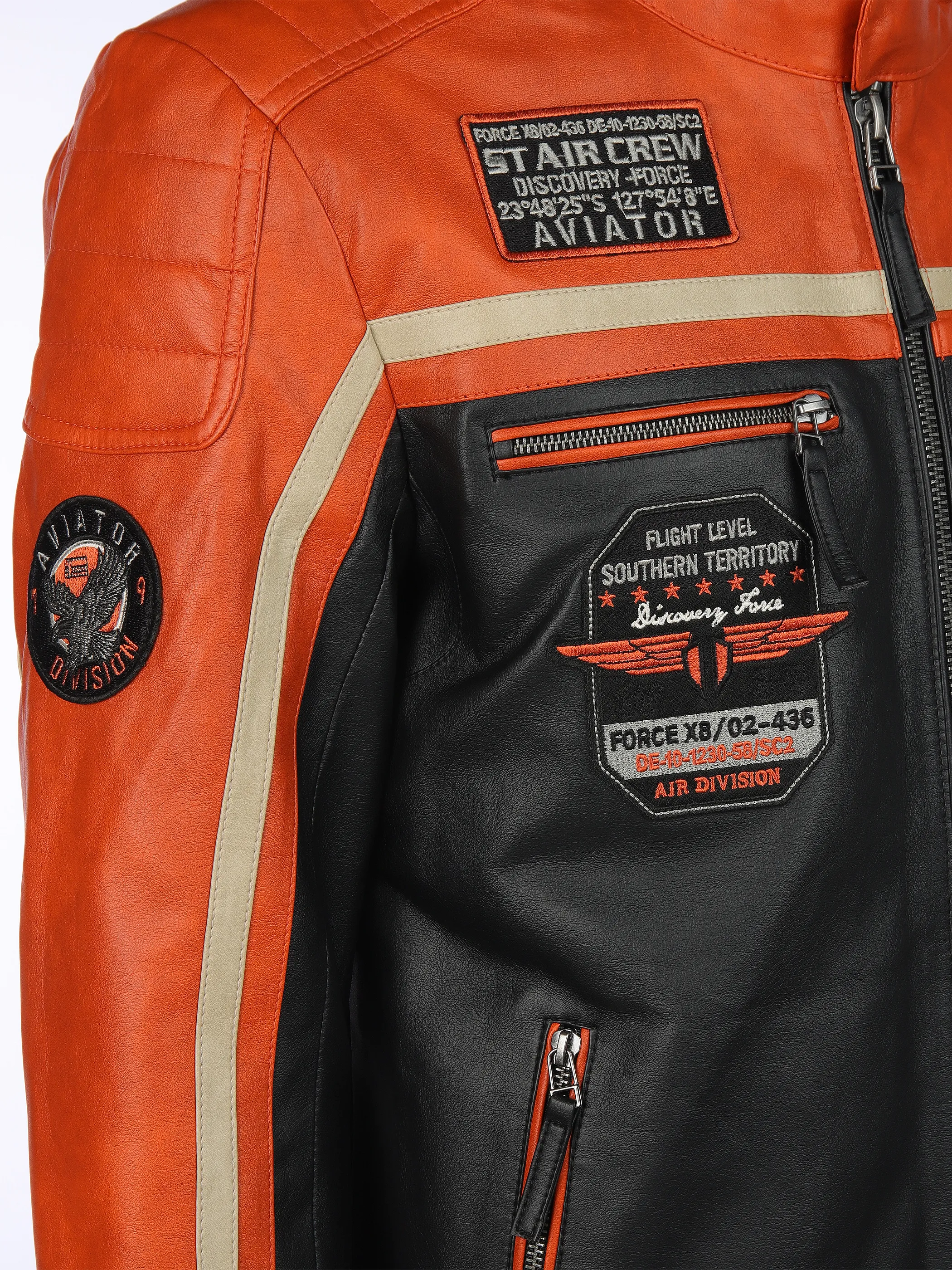 Herren Bikerjacke aus Kunstleder