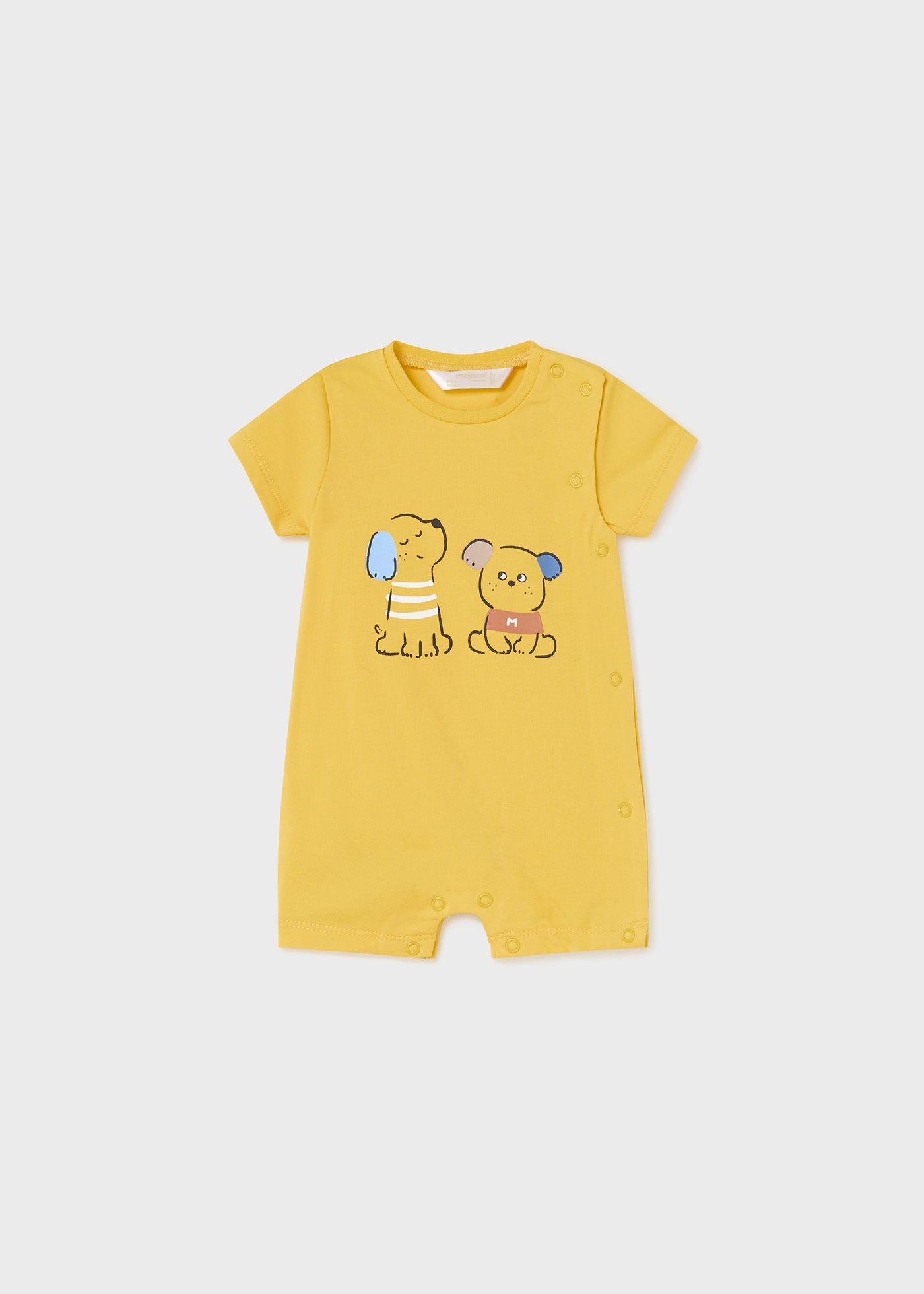 Conjunto de 2 pijamas curtos de algodão sustentável para recém-nascidos.