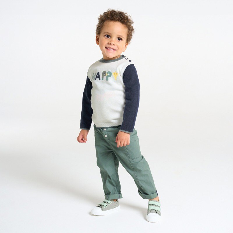 Pull maille tricot canard blanc bébé garçon Blanc