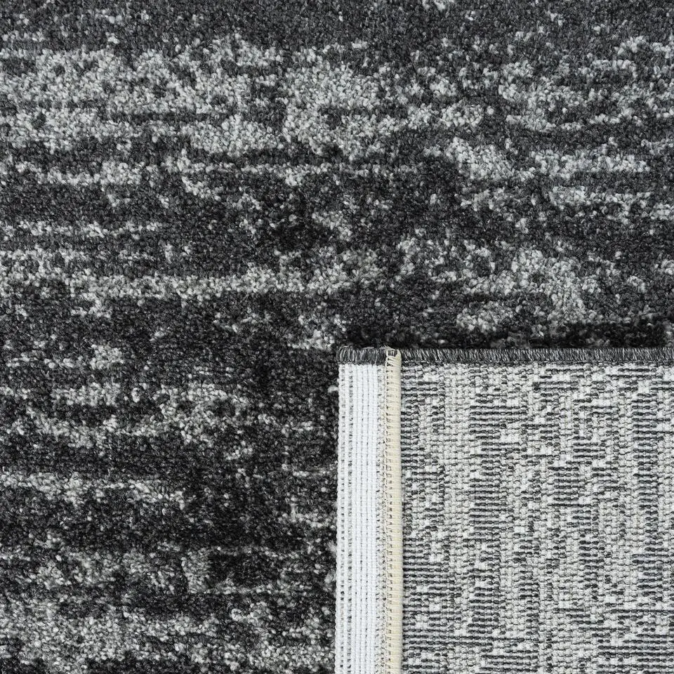 Relax Oslo - Laagpolig Effen Vloerkleed - Zwart - 140x200 CM