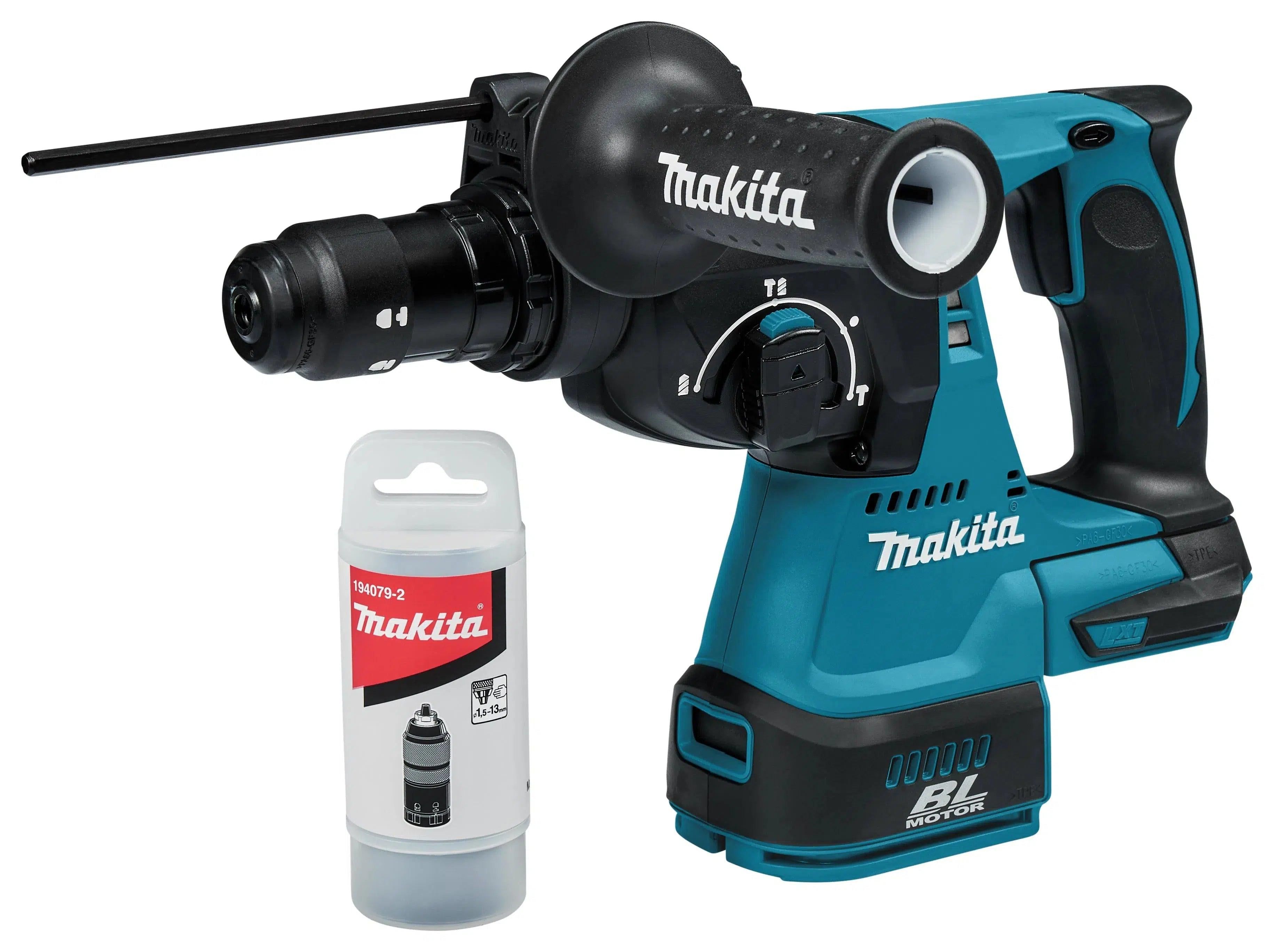 Makita DHR243ZJ Accu combihamer SDS-Plus 2,0J   snelwisselboorkop 18V Basic Body in Mbox
