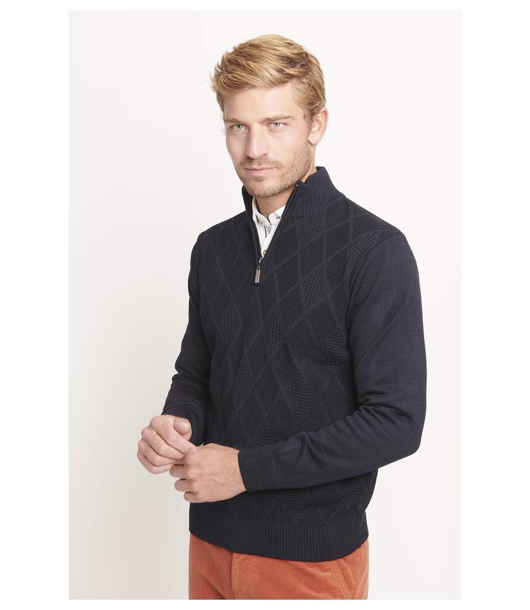 Pull cheminée uni