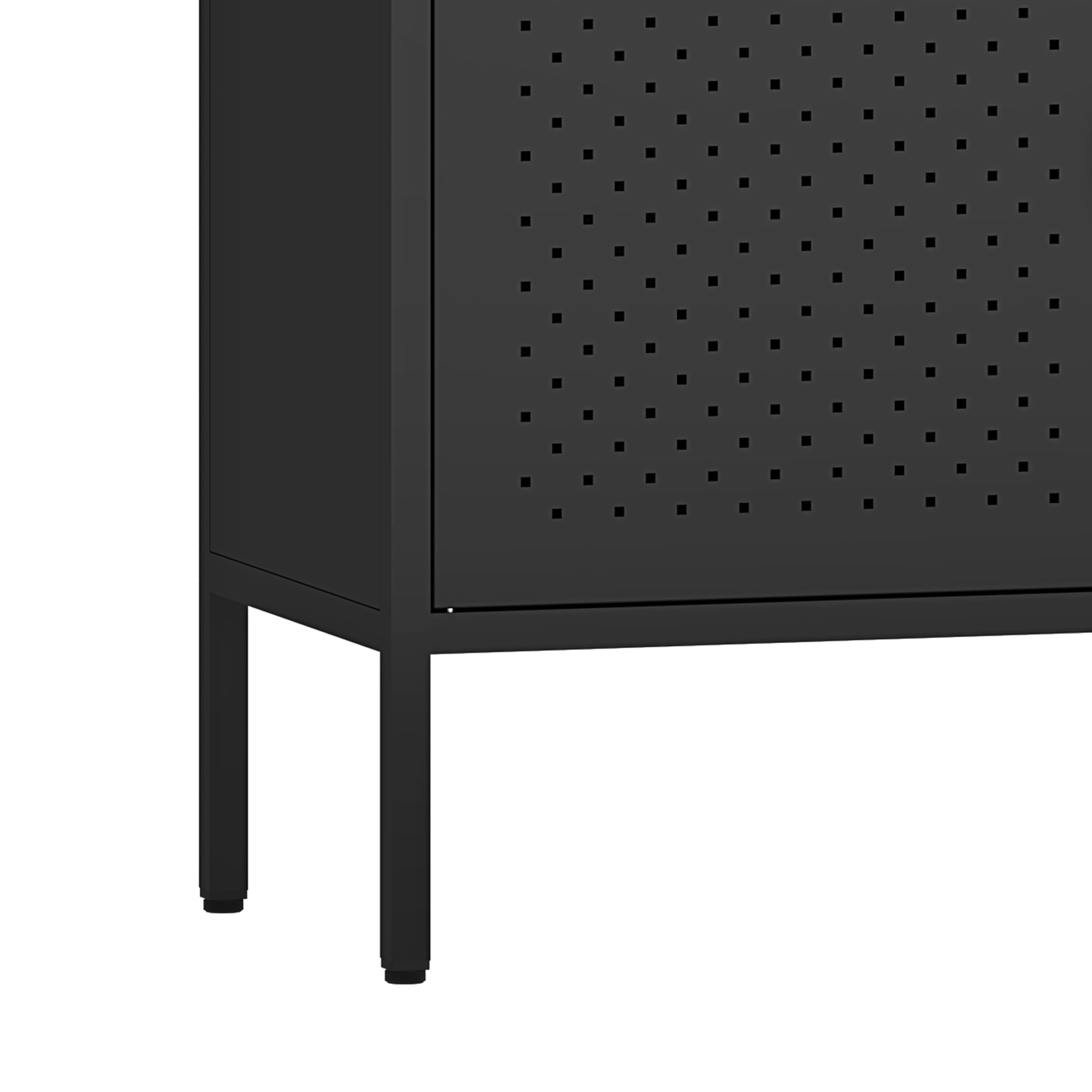 Sideboard Metall AMET 119 x 80 cm schwarz