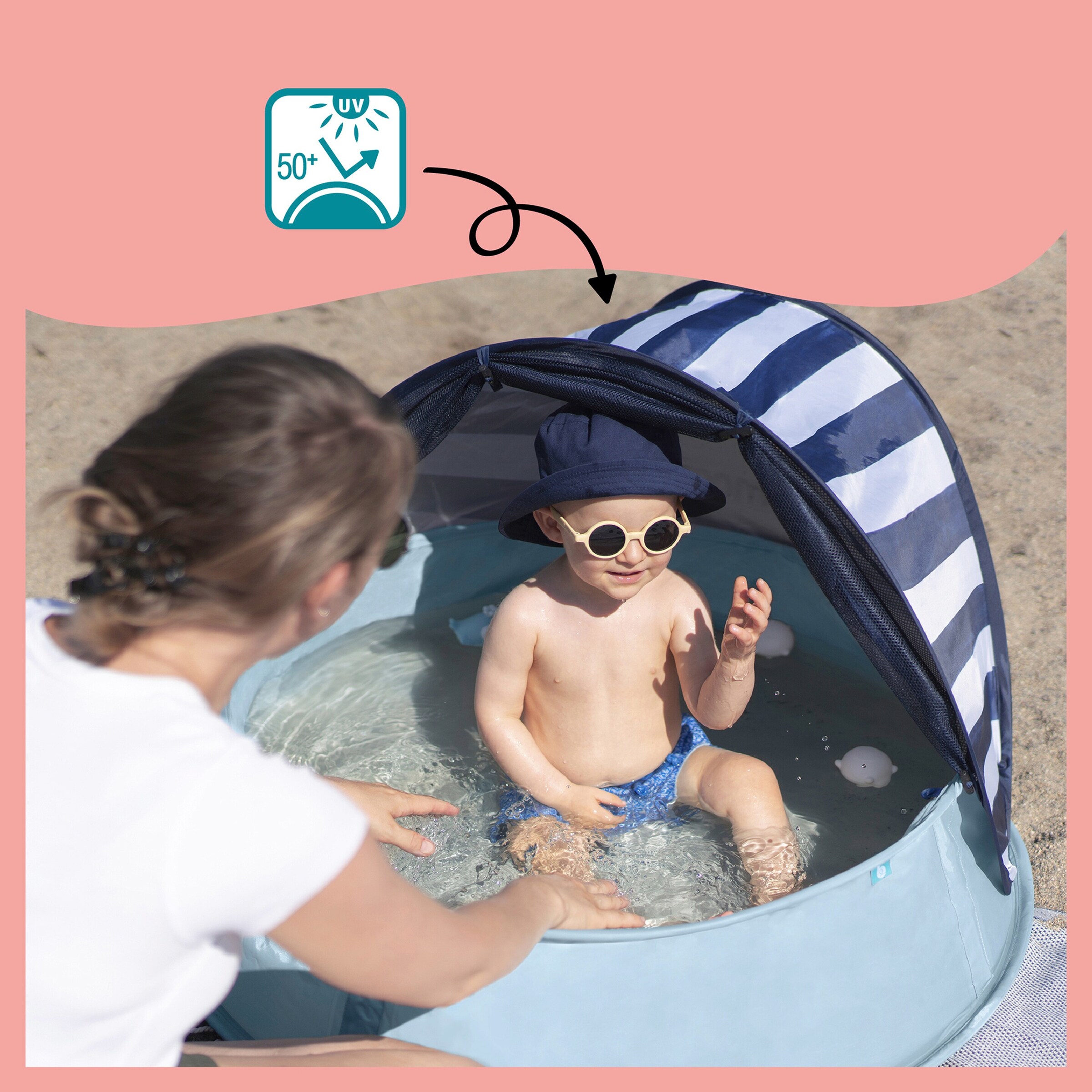 Babymoov Strandmuschel Aquani 3in1 mit UV-Schutz 50+