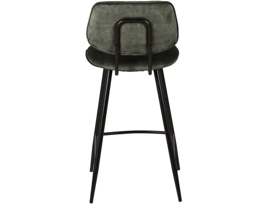 PRO LIVING - Tabouret de bar Lot de 2 T. Lizzy vert sapin velours (plan)