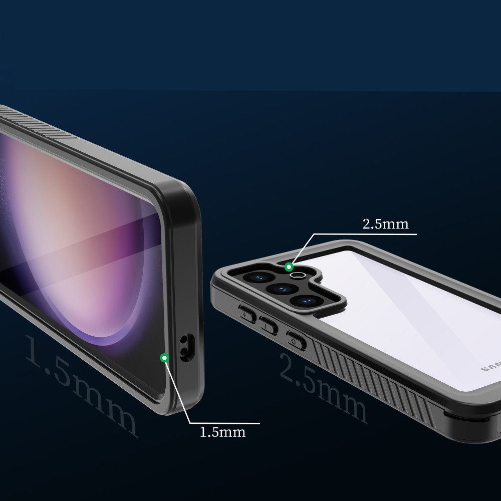 Samsung Galaxy S24 Wasserfeste Outdoor Schutz Hülle (IP68) - Schwarz