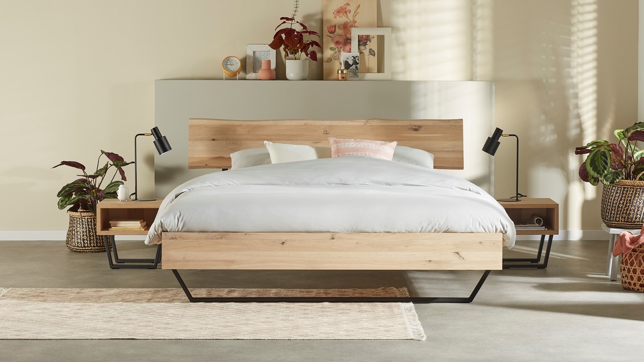 Bed Elessar Raw eiken
