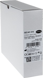 DermaPlast Stretch Gazebinde weiss 4 cm x 4 m