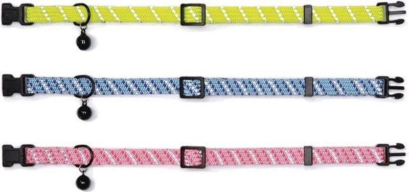 Beeztees - Kattenhalsband - Reflecterend - Nylon - Diagonaal Patroon