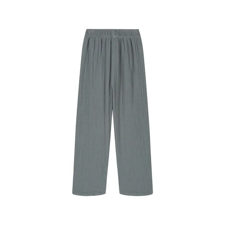 Studio Bohème Pantalon Cousin Gaze de Coton | Bleu gris