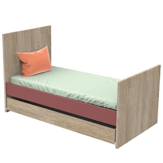 Nova new Little Big Bed 70x140   Rose canyon        de               Sauthon Baby's Sweet Home