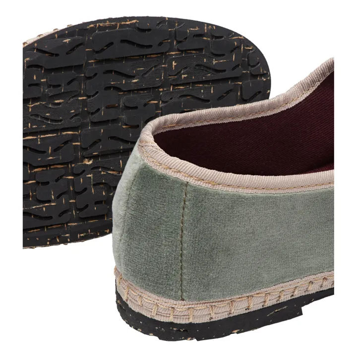 Flabelus Ballerines Slippers Uta Velours | Vert