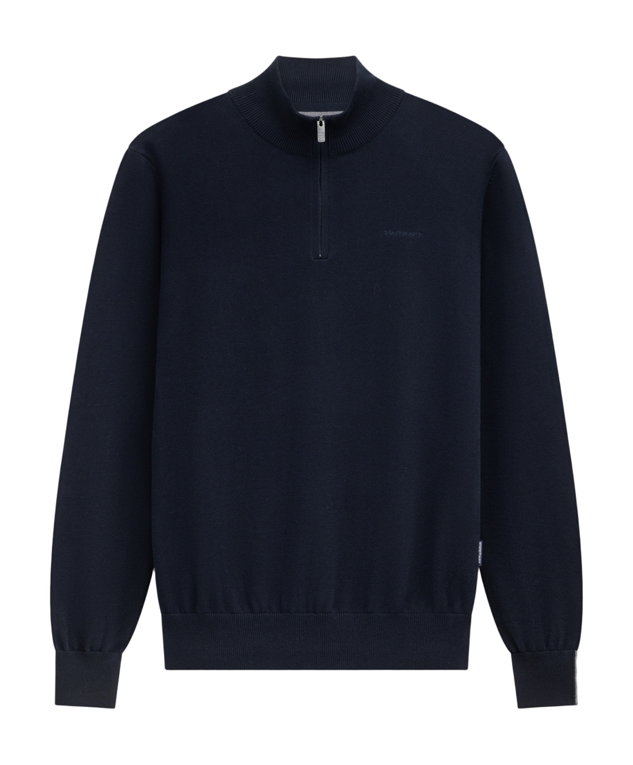State of Art Heren trui met rits blauw