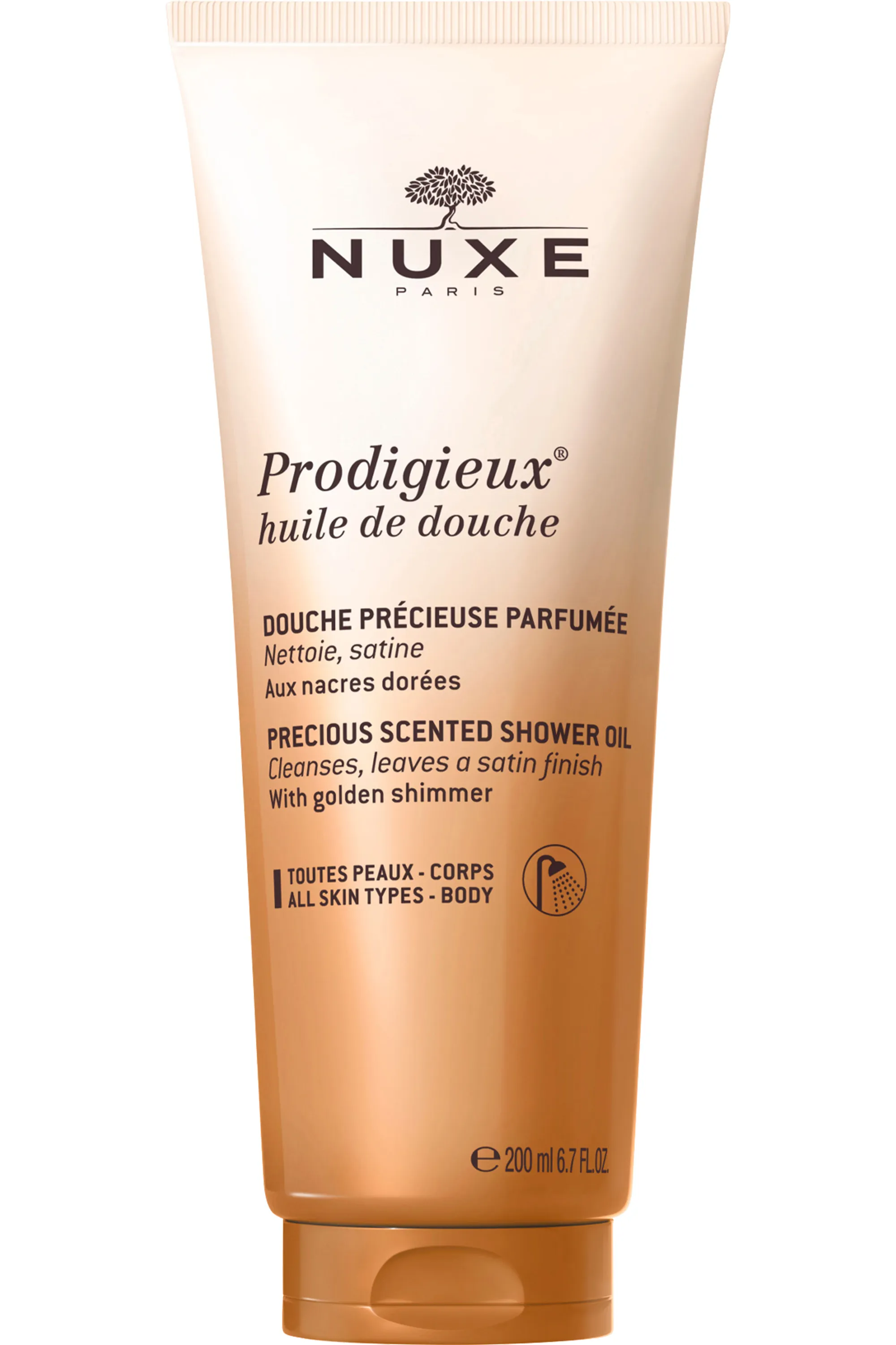 Nuxe Huile de douche précieuse parfumée Prodigieux®-200 ml