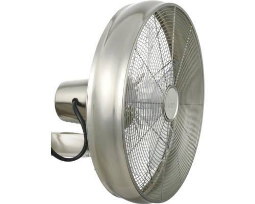 Wandventilator zonder licht 213125EU Ø 46 cm 50 W geborsteld chroom metaal