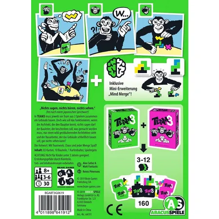 Asmodee Abacusspiele Partyspiel Team3, grün