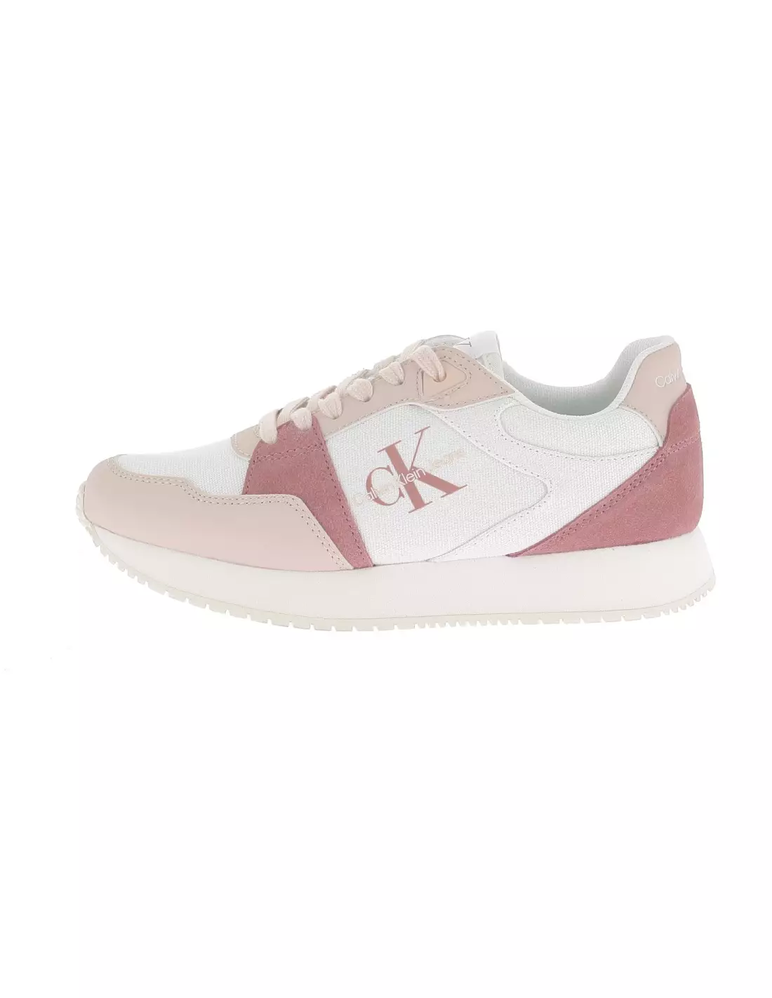 CALVIN KLEIN JEANS RUNNER LOW LACE MIX - Baskets White