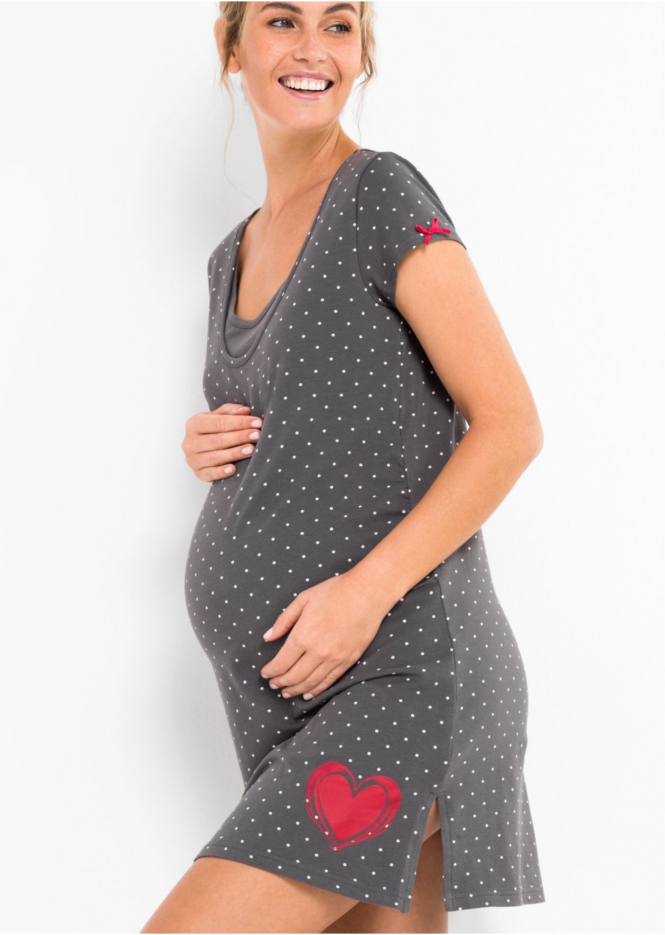 Chemise de nuit d'allaitement coton