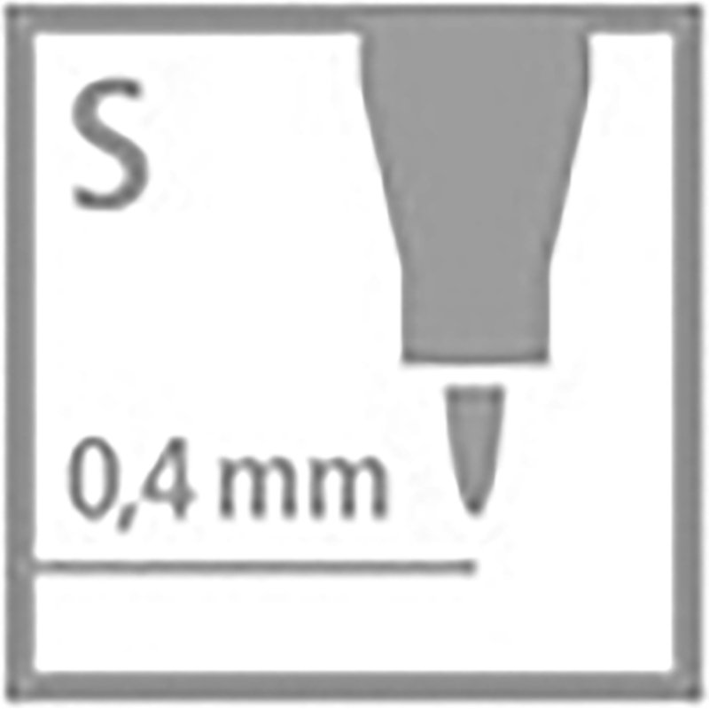 Marqueur permanent OhPen Stabilo pointe 0,4 mm - Pochette de 4