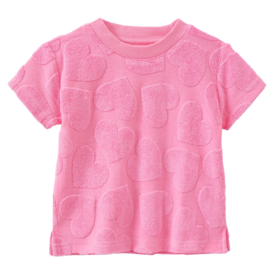 Topomini Baby Frottee-Shorty mit Ausbrenner-Muster pink