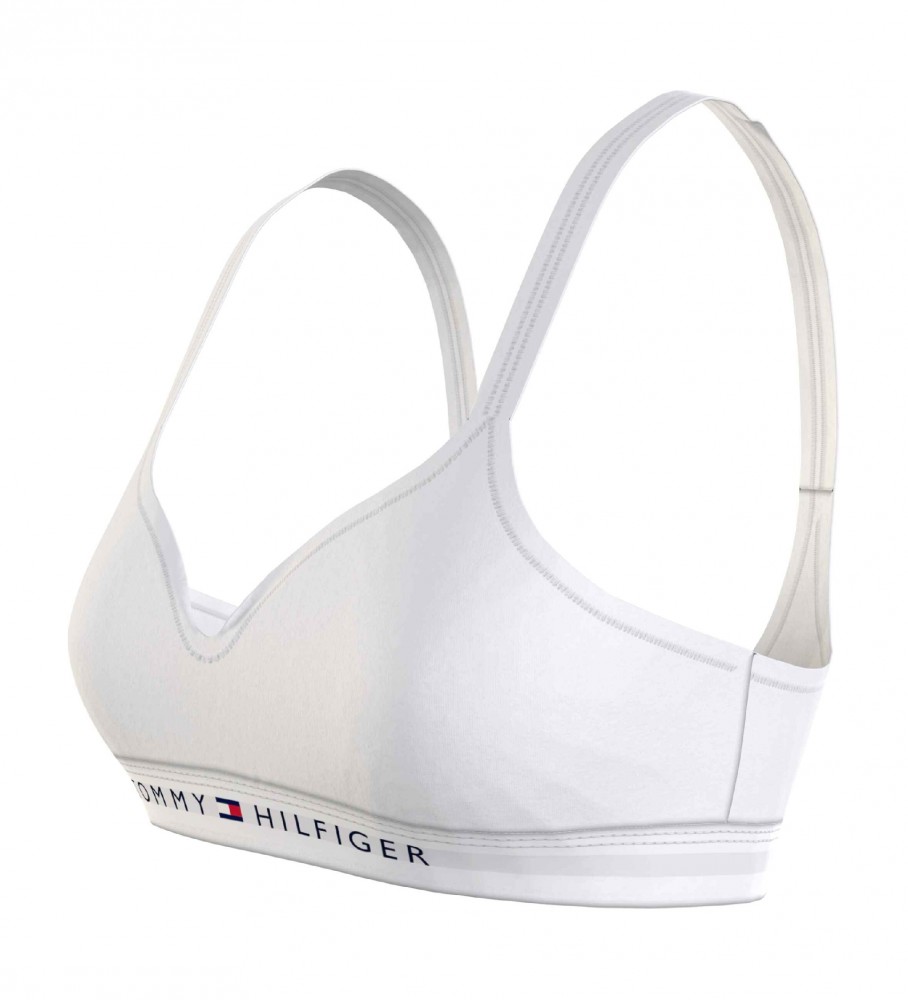 Sutiã Tommy Hilfiger branco com decote em V