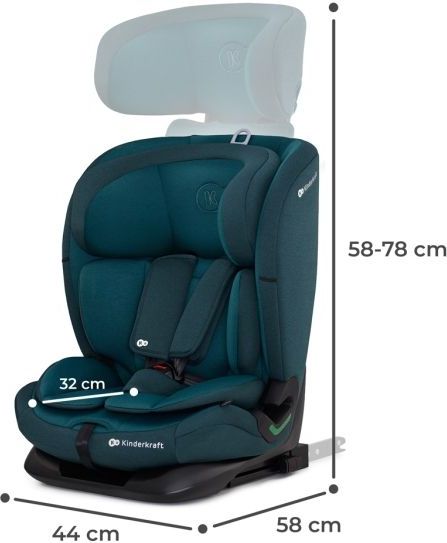 Kinderkraft ONETO3 I-SIZE Autostoeltje 76-150 cm - met Isofix - Bleuw