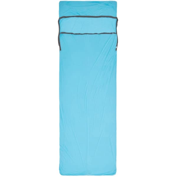 Drap sac de couchage SEA TO SUMMIT BREEZE SLEEPING BAG LINER RECTANGULAR W/ PILLOW SLEEVE BLUE