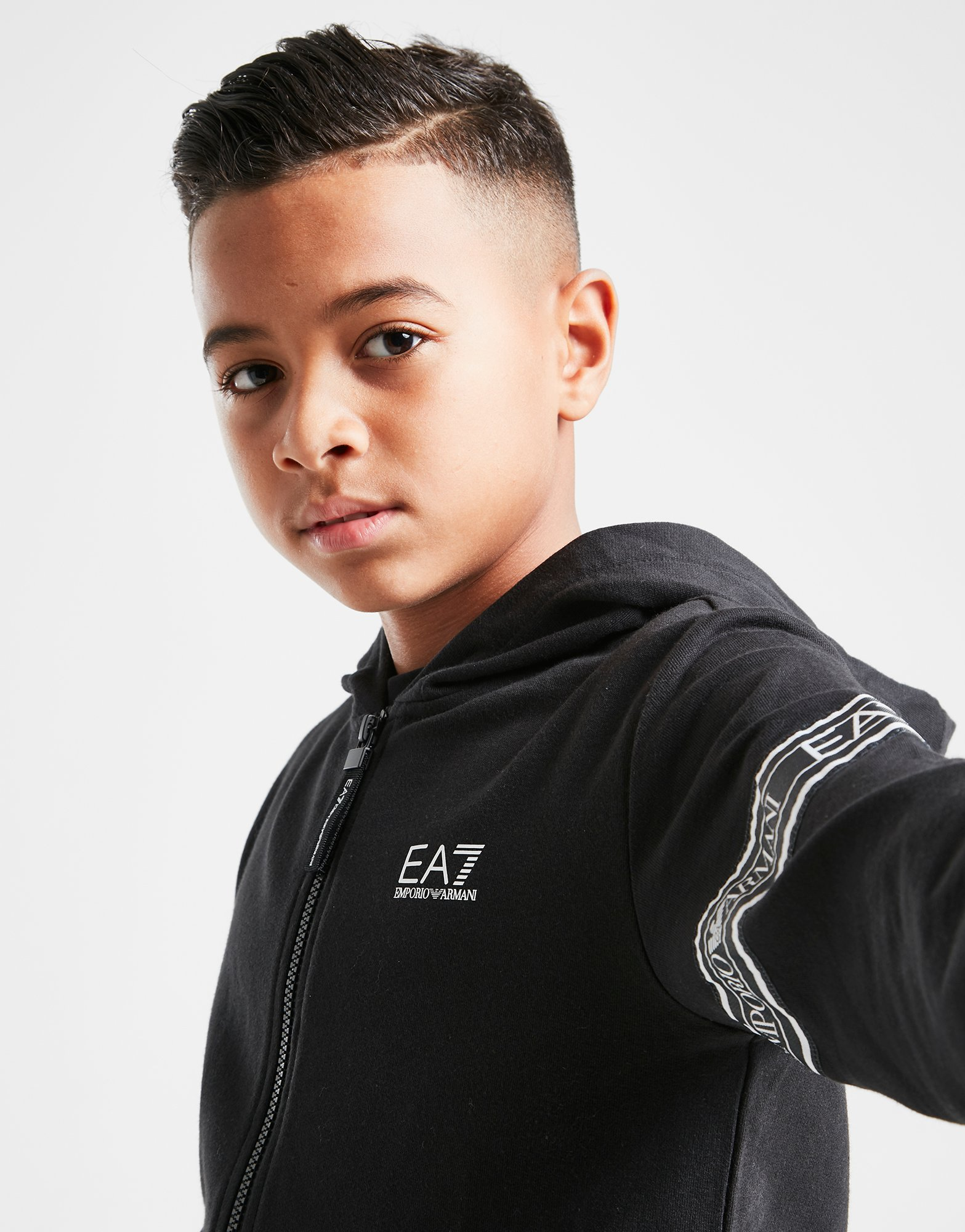 Emporio Armani EA7 Sweat à capuche Tape Full Zip Junior