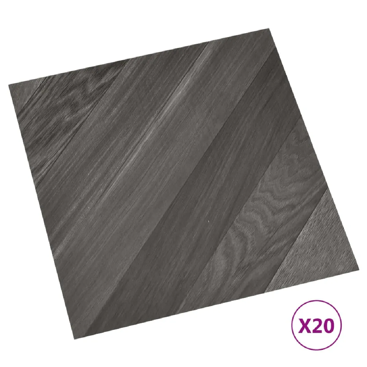 vidaXL Dalles de plancher PVC, gris rayé