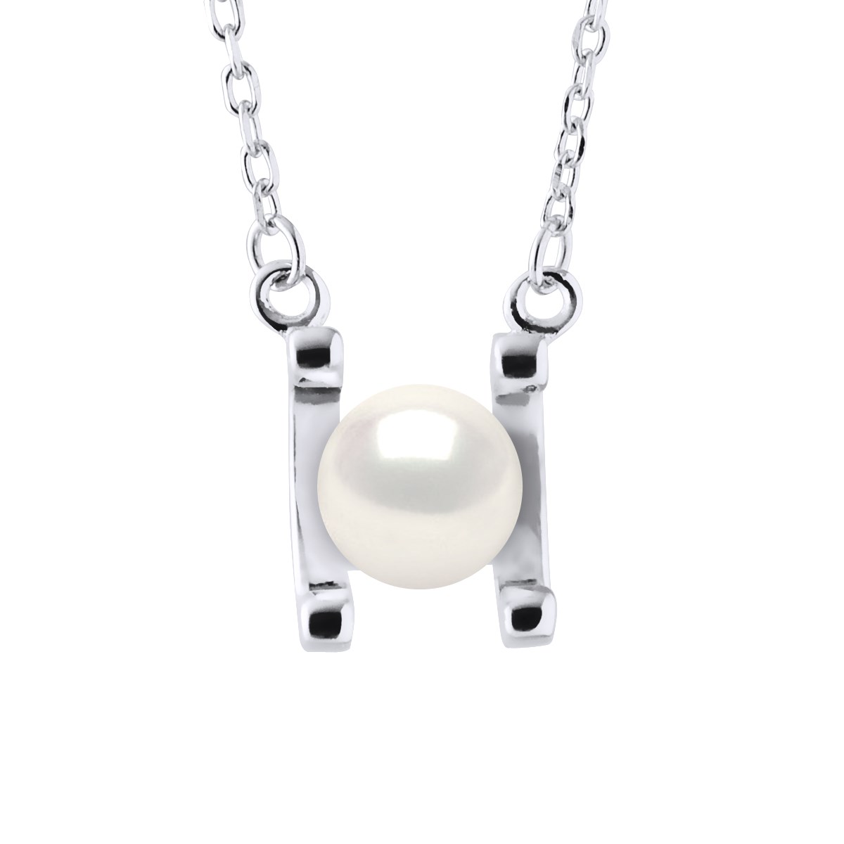 Collier SYMBOL Perle d'Eau Douce 7-8 mm Blanche Argent 925