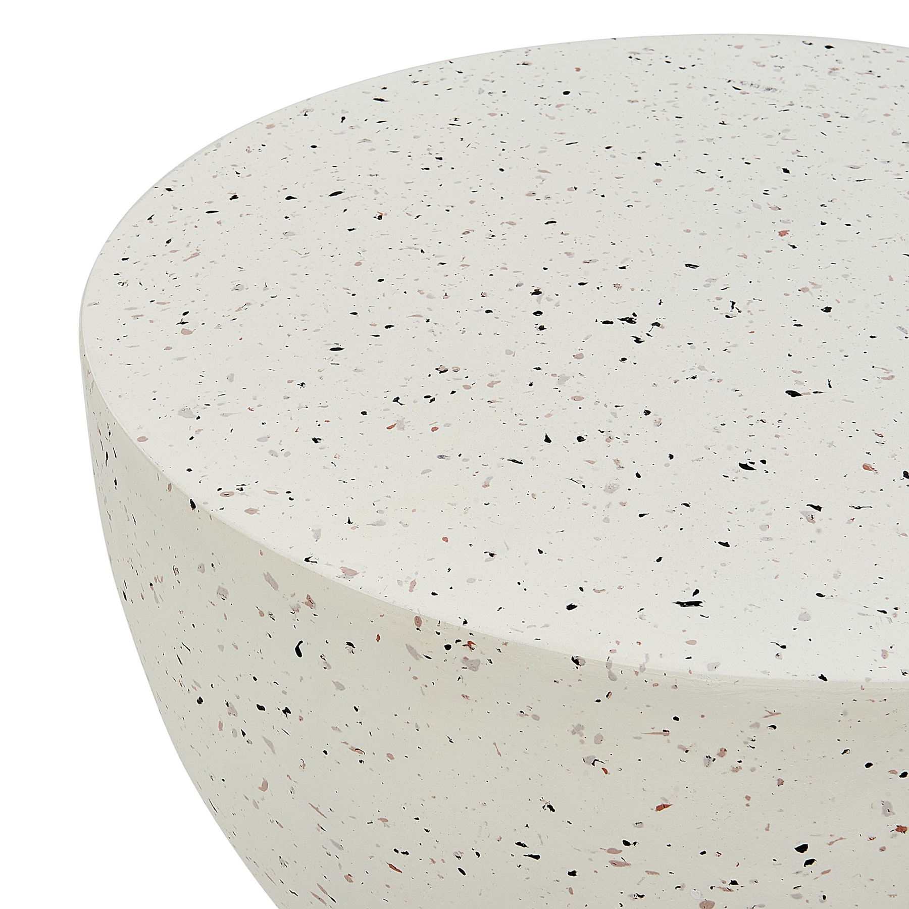 Beliani - CAORIA - Bijzettafel - Terrazzo|Gebroken wit - Lichtbeton