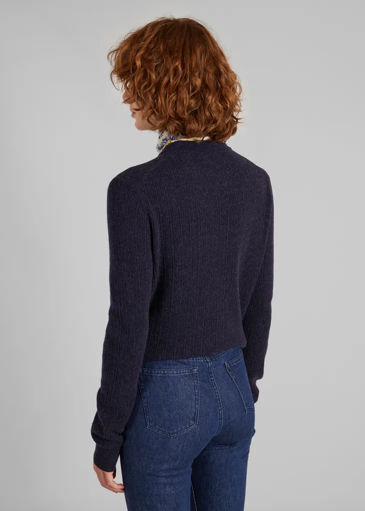 Pull en laine rainurée mérinos extrafine L'Exception Paris