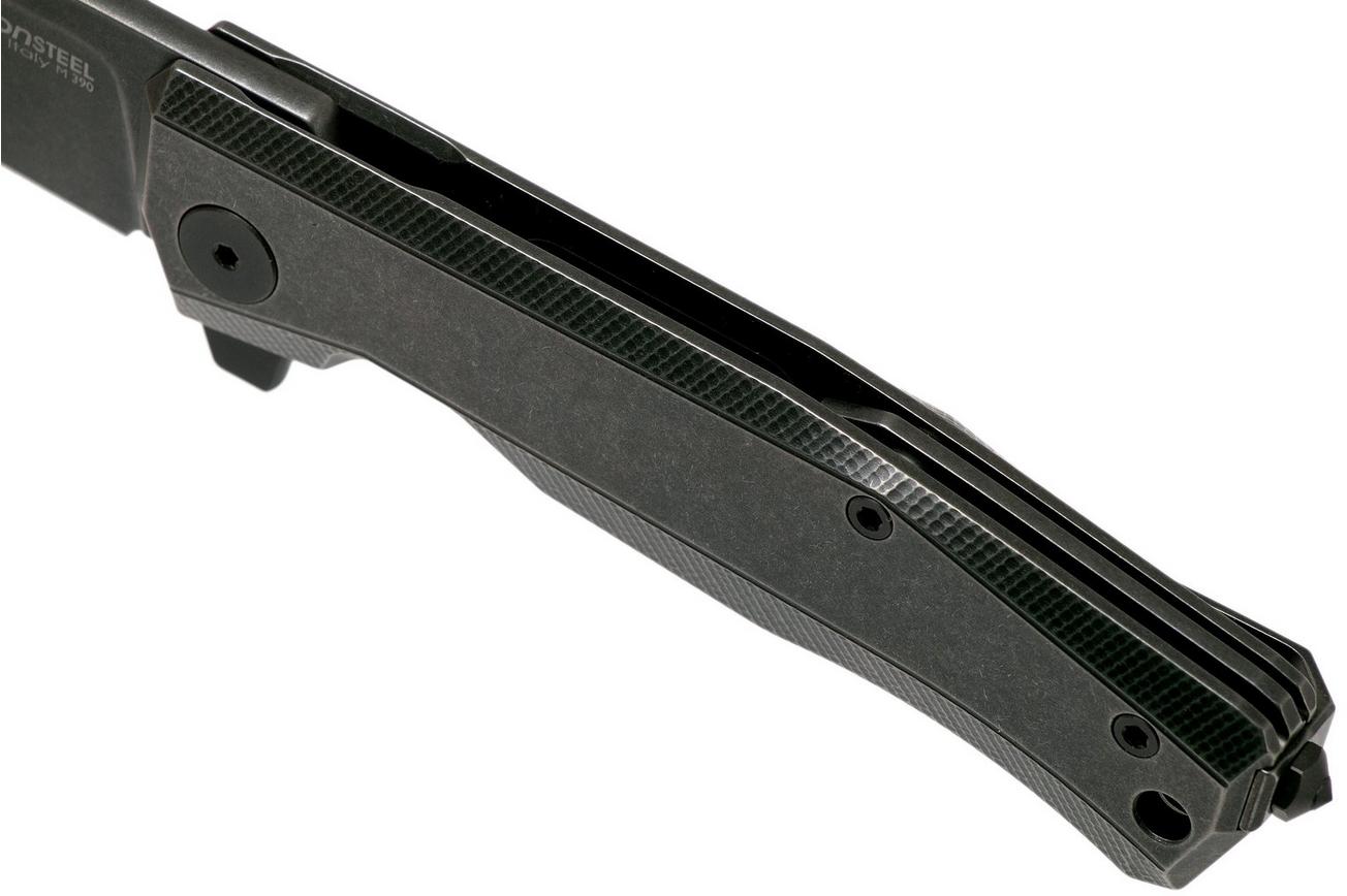 LionSteel Myto MT01B-BW Full Black zakmes, Molletta design