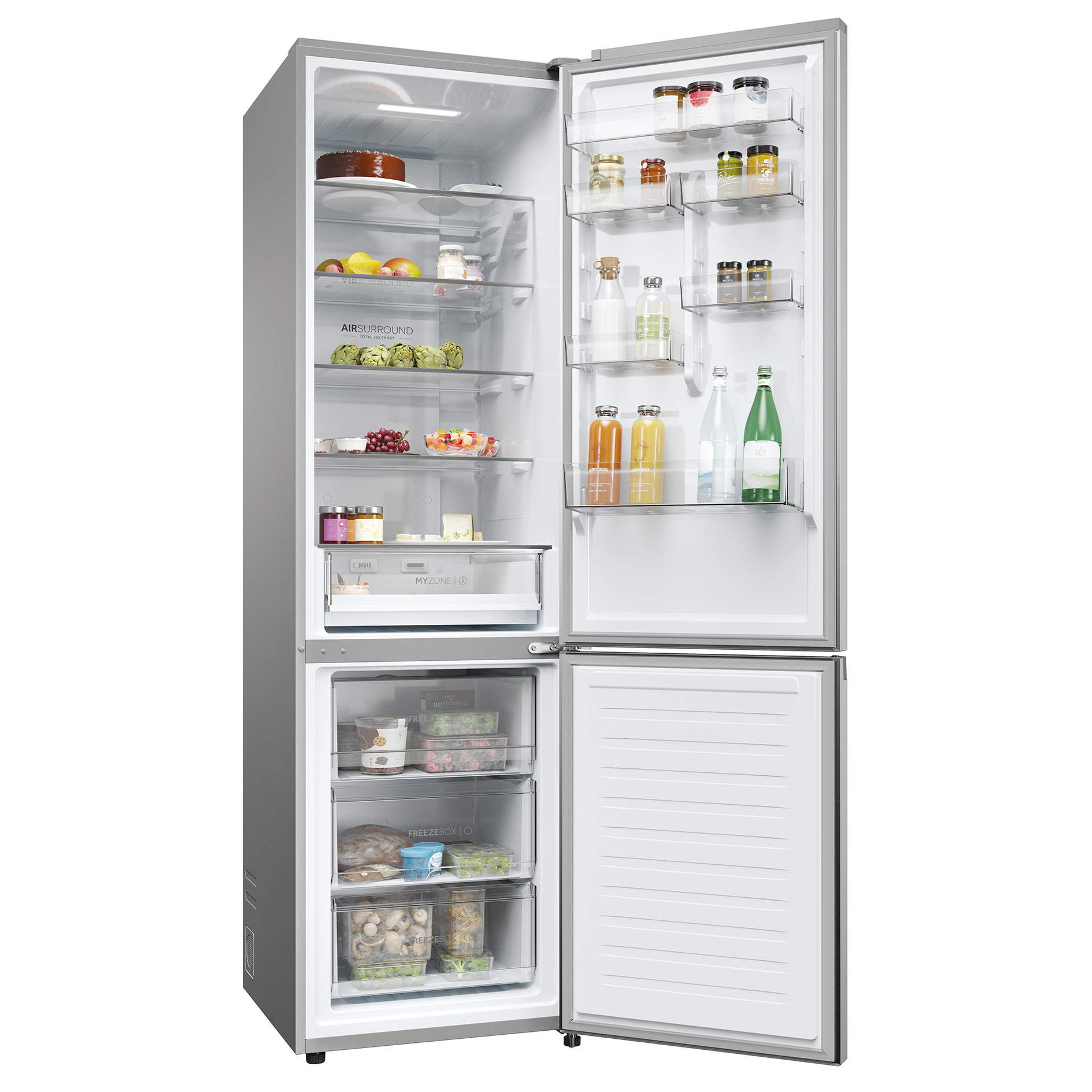 HAIER Kühl-/Gefrierkombination HDPW3620DNPK - Edelstahl - D