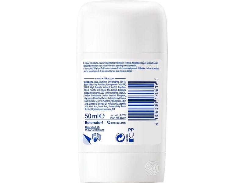 NIVEA Deo Stick Derma Control Defend 50 ml Deo-Stick bietet ein sicheres, glattes Hautgefühl Tag für Tag