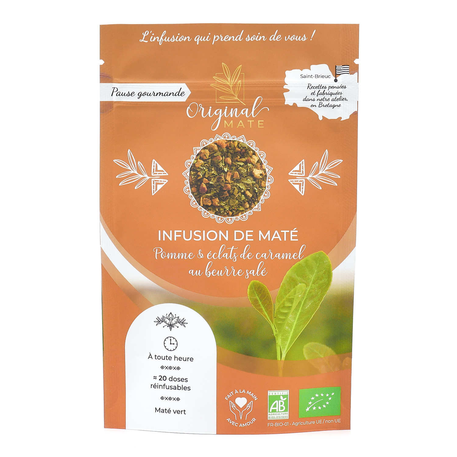 Infusion de Maté - Pomme et éclats de caramel au beurre salé bio