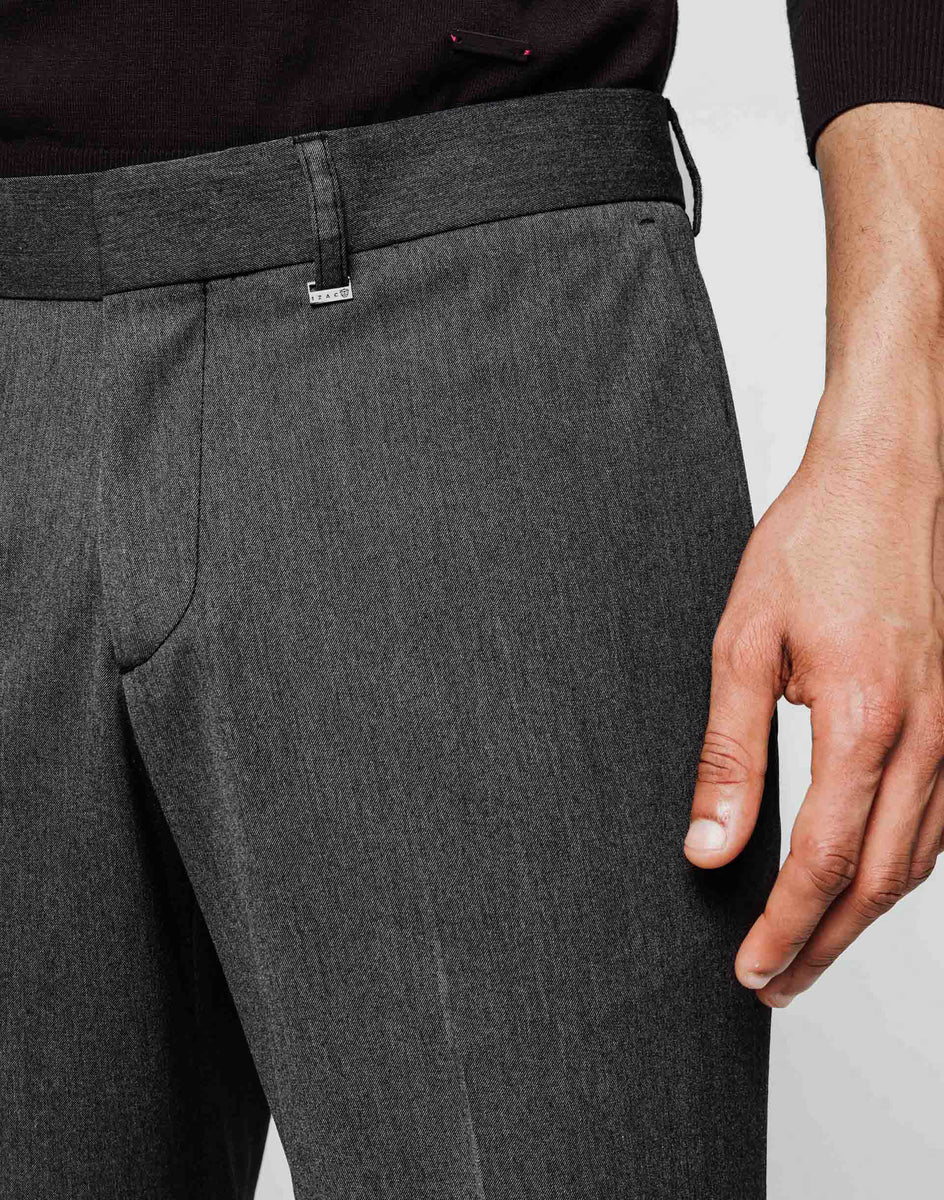 Pantalon slack gris moyen