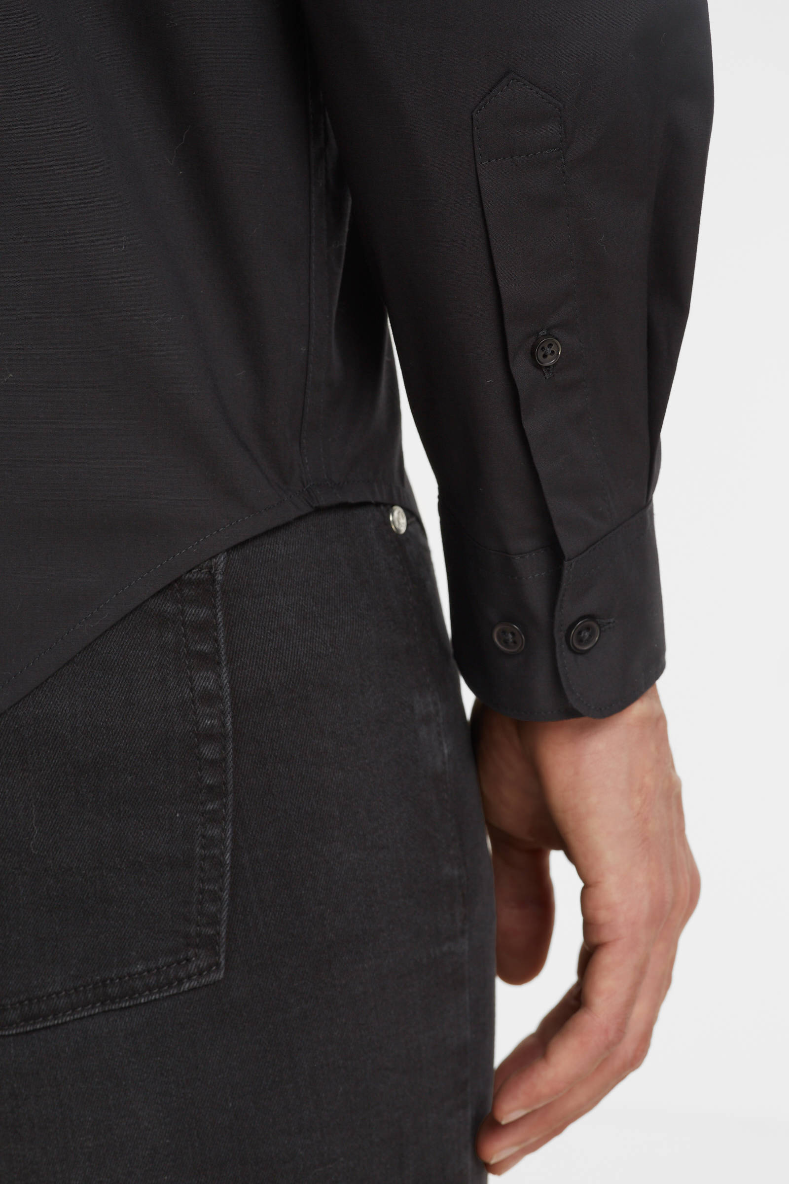 anytime regular fit overhemd zwart