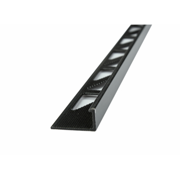 Tegelprofiel recht zwart kunststof 8 mm 270 cm