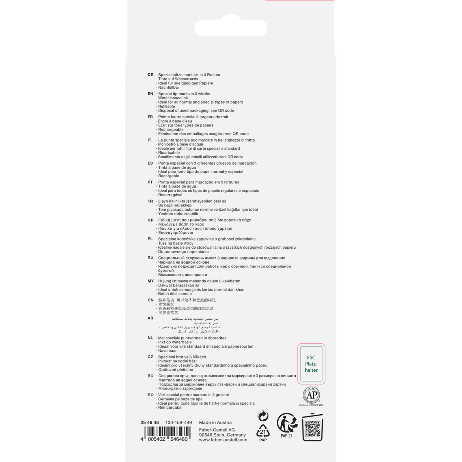 Faber-Castell Textmarker TL 46 Superfluor, 8 Stück