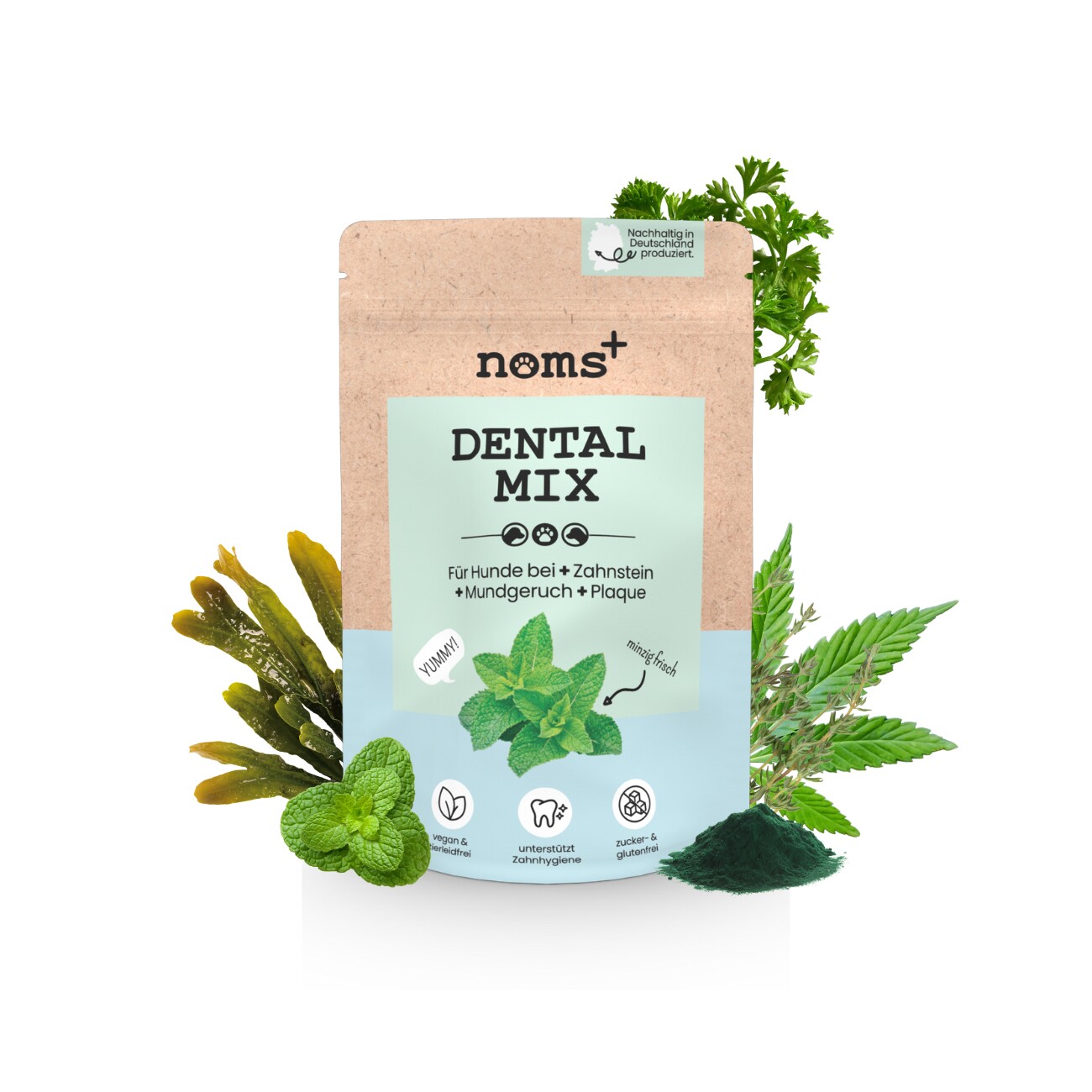 noms+ Dentalmix für Hunde zur Zahnpflege und für frischen Atem 150g